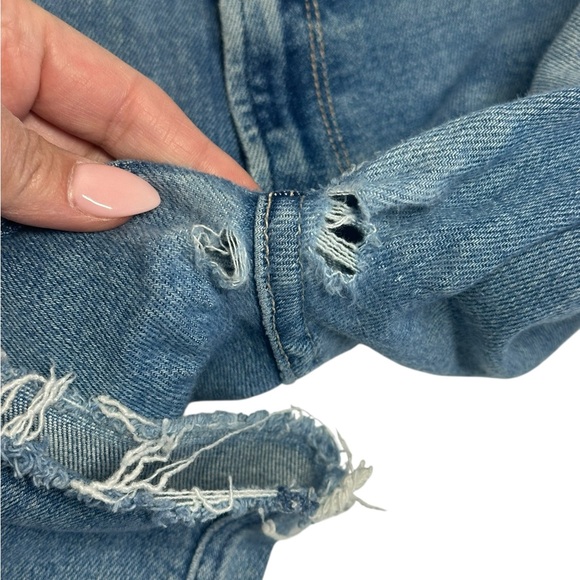 Mother Denim The Mid-Rise Dazzler Ankle Fray Jeans Sz 26 Cropped Cotton Stretch - Picture 8 of 12